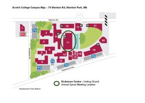 Scotch College Campus Map showing Dickinson Centre location