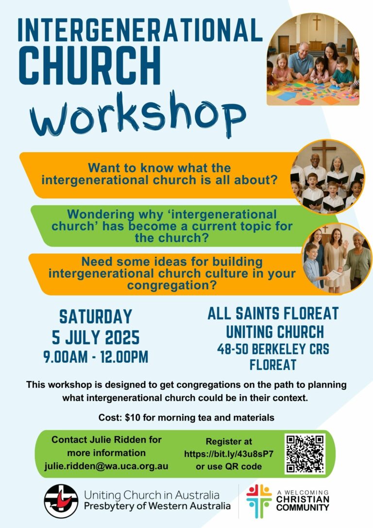 Julie Ridden Intergenerational Church Workshop – Uniting Church Western Australia
